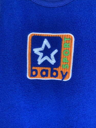 Vintage 90er SUPER WEICHER Fleecepullover 0-3 Monate blau Carter’s Baby Sport - Bild 3 von 9