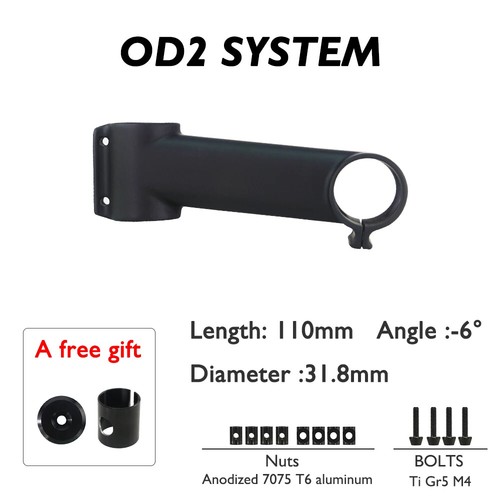 Full Carbon Fiber Stem Fork Clamp Diameter 28.6/31.8mm -6/17 Degree 80-120mm - Picture 30 of 47