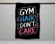 Motivational Gym Flag - Fitness Wall Art for Home or Garage Gym