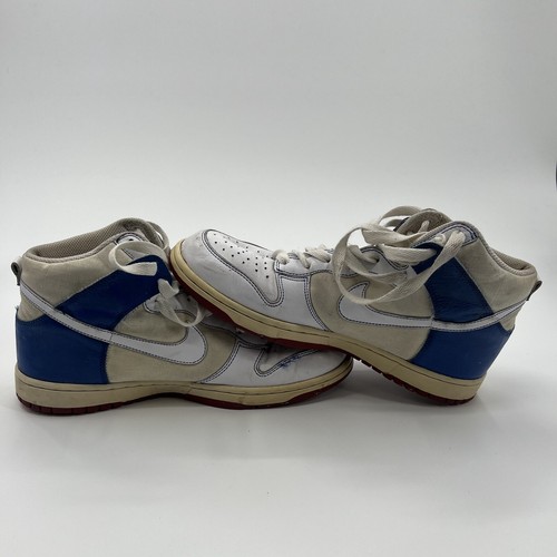 Nike Dunk Mens 9.5 Womens 11 Blue White Sneakers High Top Shoes Skateboarding - Picture 9 of 12