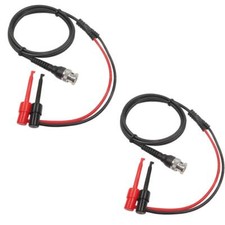 2PCS BNC to Mini Test Hook Clips 120CM Dual Hook Probe Cable 500V 5A