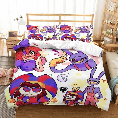 The Amazing Digital Circus Pomni Bedding Set Quilt Cover Pillowslip Bedroom Gift - Bild 10 von 30