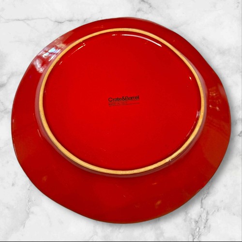 Crate & Barrel Red Earthenware Dinnerware Set | 12 Pc | Gently Used - Bild 8 von 9