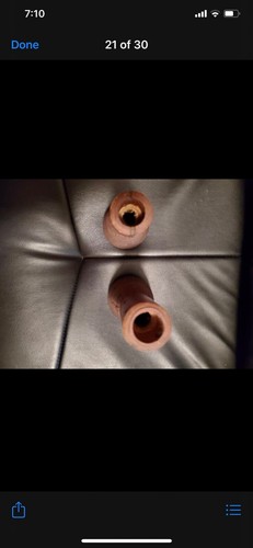 2 Antique Vintage Primitive Industrial Mill Wooden Spool Bobbin  Unique! - Picture 1 of 3