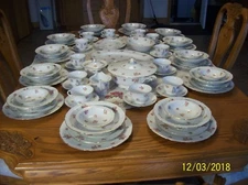 F & B Baronet Bohemia China  Spring Floral Design 90 Piece Dinnerware Grouping