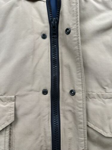 Vintage Columbia Jacket Mens Medium Parka Coat Full Zip Beige Hood Long - Picture 11 of 21