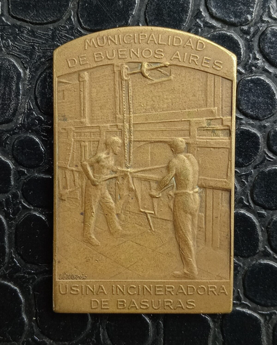 Medal Argentina Usina Incineradora De Basuras Of Buenos Aires 1926 Bronze