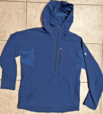 KUHL Jacket Mens S Blue Projekt Traverse Hooded Pullover Coat 1/2 zip Hiking