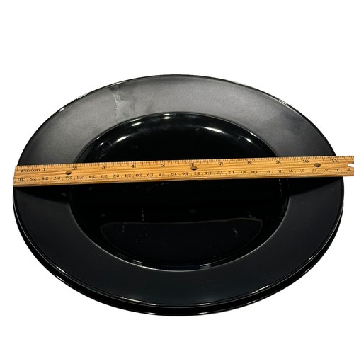 2 Rosenthal Studio Line Tapio Wirkkala Black Noire 11 1/4" Speiseteller Germany - Bild 5 von 6