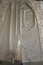 Prettyllittlething Tailored Pleated Straight Leg Trousers Taupe Size 10