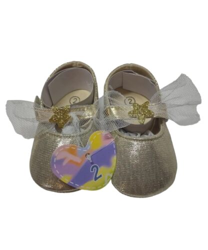 Girls Toddler Baby Glitter Kids Shoes Ballerina Dress Up Flats Slippers Size 2 - Picture 6 of 12