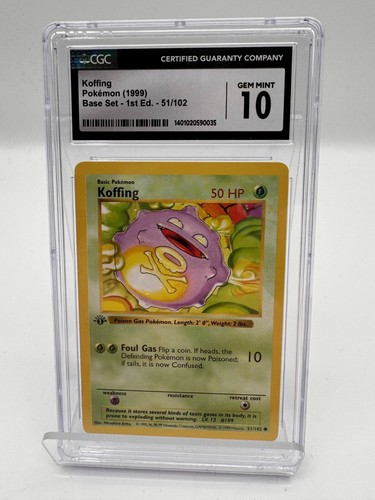 Koffing Base Set Shadowless 1st Edition 51/102 CGC 10