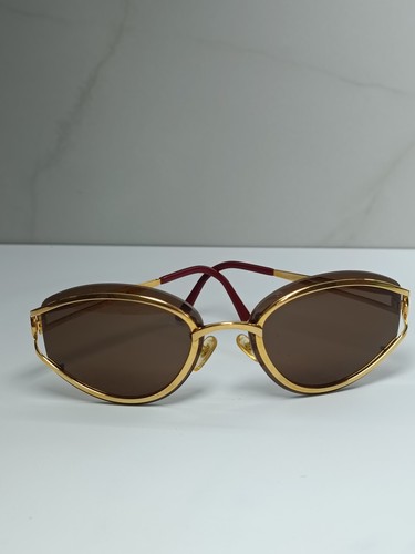 Vintage Christian Dior sunglasses 2050 , brown and gold, made in Austria. - Picture 12 of 24