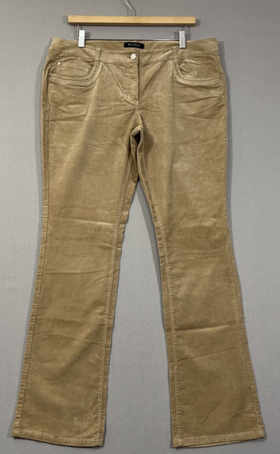 White House Black Market Beige Sleek Boot-cut Corduroy Jeans Womens Size 14R