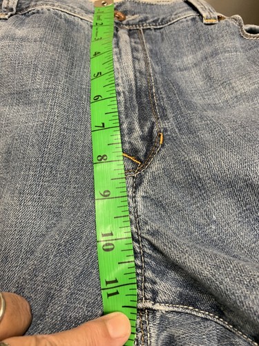 DKNY Bleecker Jeans Mens Size 37/30 Blue Jeans Embroidered back Pockets see note - Picture 5 of 13