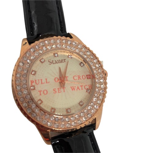 Stauer Sirene 38mm "European Crystals" High Polished SS Uhr Neu mit Etikett - Bild 1 von 5