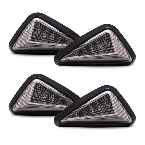 Motorcycle Flush Mount LED Turn Signals Indicator Blinker Light White Amber DRL - Picture 2 of 7