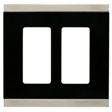 Basic Stripe Double Rocker Hidden Fastener Wall Plate