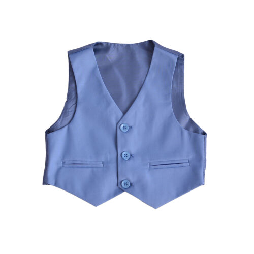 Light Blue 5 Piece Boy Suits Boys Wedding Suit Page Boy Party Prom 2-14 Years - Picture 3 of 4