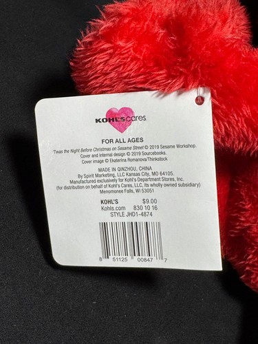 Sesame Street Elmo Twas the Night Before Christmas 15" Elmo Plush 2019 Kohls Car - Picture 6 of 8