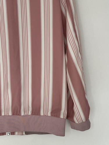 ACNE STUDIOS Women's Stripes Flight Jacket Varden Tech PSS16 Pink Rayon Size 34 - Picture 15 of 15