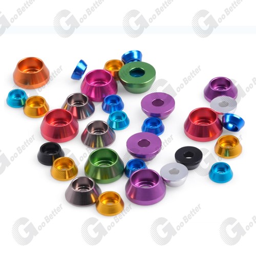 Lavadoras de cono anodizado aluminio anodizado M2 M2.5 M3 M4 M6 M8 colores difusión de carga - Imagen 8 de 22