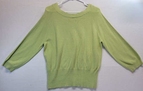 Harolds Womens Green Long Sleeve Sweater Elastic Waist Size XL - Picture 7 of 8