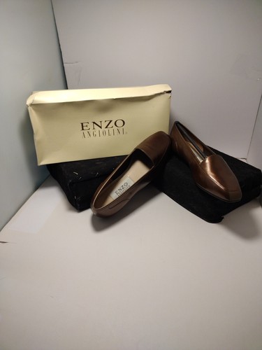 Vintage Enzo Angiolini Damen Slipper Schuhe Kupfer Leder 6m. Neuer Zustand. Box - Bild 1 von 18