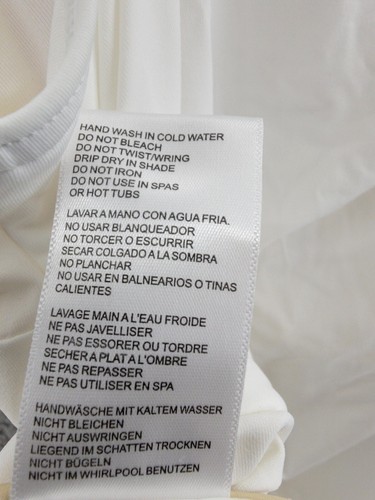 Michael Michael Kors Lace-Up Blouson Tankini Top Women's S White Adjustable~ - Picture 11 of 13