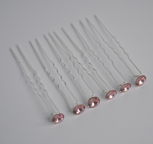 12 x Crystal hair pins. 8mm round pointed jewels gems. Wedding/Party/Prom UK - Picture 37 of 45