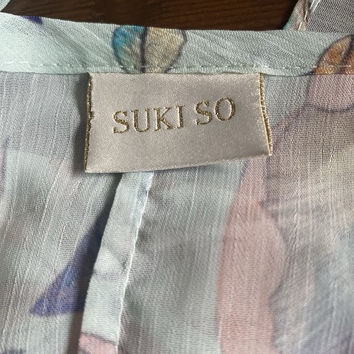 Suki So Women Nomade Kimono In Botanica Long Duster Vacation Pool Resort Size M - Picture 8 of 13
