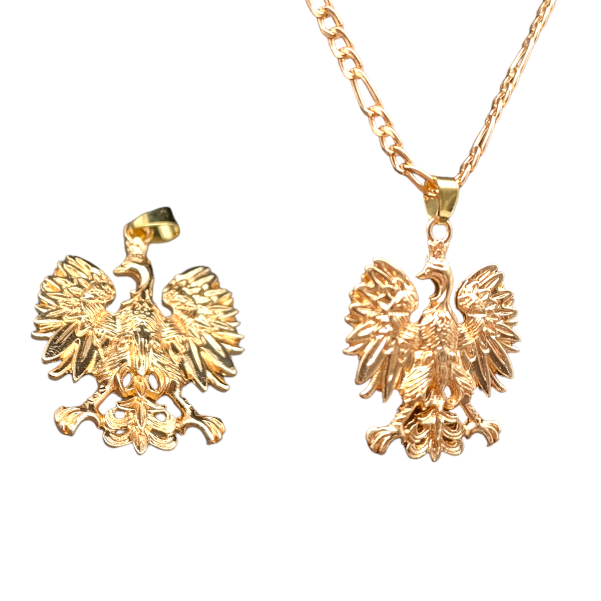 Polnische Adler-Kette Für Herren – Edelstahl Mit Wappen-Anhänger, 60 Cm
