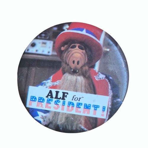 Vintage Alf For President 1980s Pinback Button TV collectors item - Picture 2 of 5