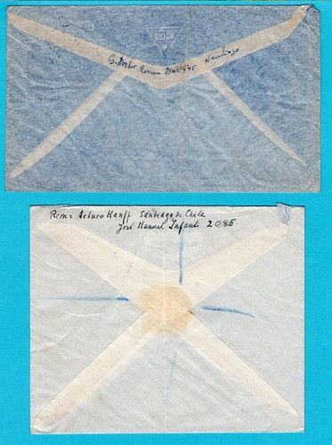 CHILE 2 air covers 1948 Santiago to Glasgow, Scotland - Picture 2 of 2