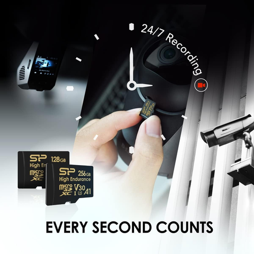 Silicon Power 256GB High Endurance Microsdxc UHS-I Micro SD Card with Adapter, O - Picture 5 of 10
