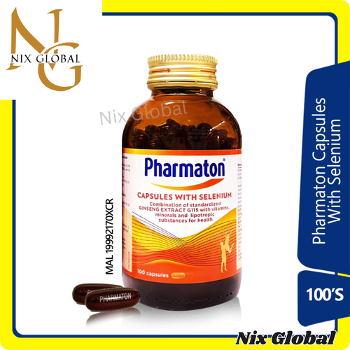 100's PHARMATON Capsules with Ginseng Extract and Selenium - Energy Booster - Picture 2 of 7