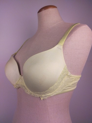 Lily Of France RN 16345 Yellow/Green Push Up Underwired Bra Size 34 C (10) - Picture 8 of 15