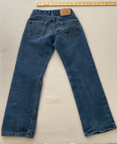 Levi's 511 Jeans Boys Size 7 Blue High Rise Slim Fit Pockets Medium Wash Denim - Picture 2 of 12