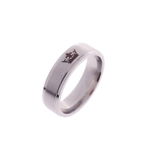 DouVei His Queen & Her King Titanium Steel Rings Lovers Couple Anniversary - Picture 14 of 17