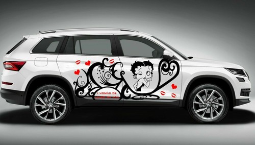 BETTY BOOP TRIBAL VINYL DECAL CAR TRUCK HOOD SIDE - Picture 1 of 2