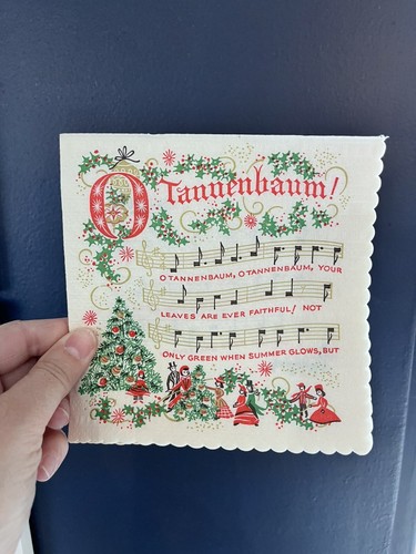 Vintage Weihnachtslied Servietten illustriert Lied Text Papier verschiedene Designs - Bild 7 von 14