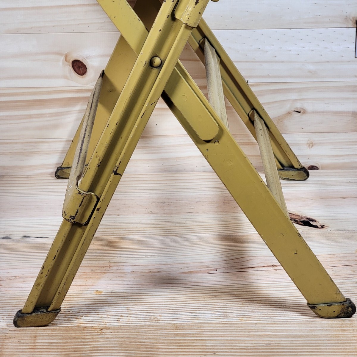 CLARIN FOLDING CHAIR ヴィンテージ Clarin Folding Metal School Desk Chair Music Department VTG