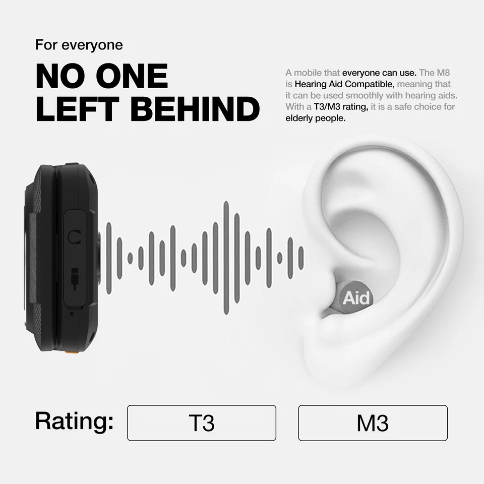 Teléfono AGM M8 4G resistente con función abatible botón grande teléfono básico para personas mayores a prueba de caídas Foto 2 de 4