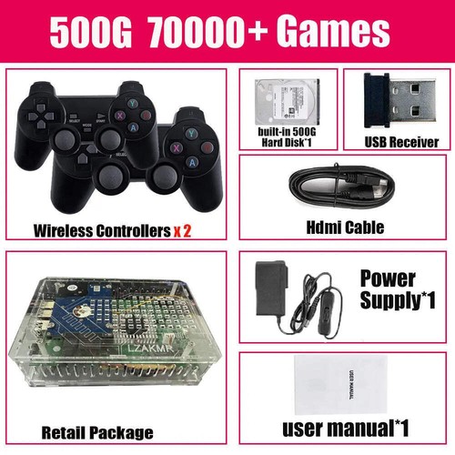 LZAKMR U9 Plug and Play Retro 3865U Consola de Juegos 500G HDD 70000+Juegos para Wii PS - Imagen 12 de 12