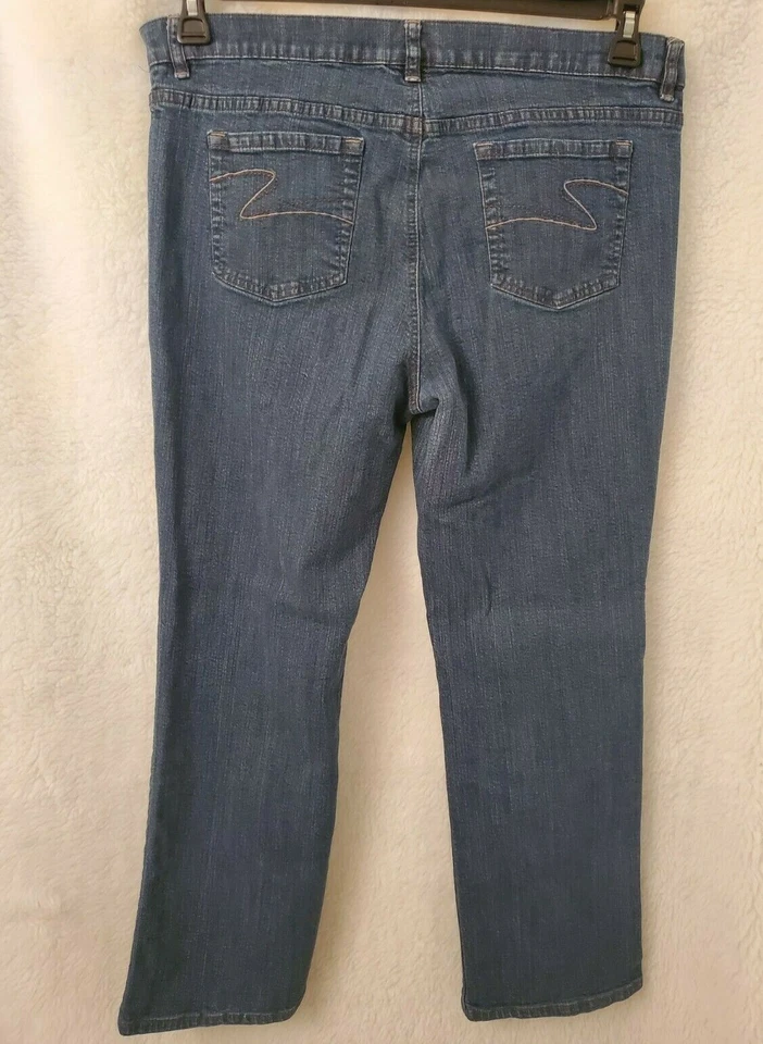 Pantalones de mezclilla para mujer Liz & Co talla 16 azules Foto 4 de 4