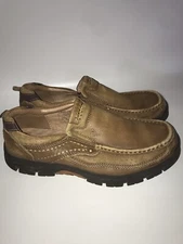 Camel Crown Mens Size 12.5 Leather Slide On Loafers 