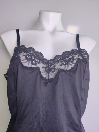 Vintage Esteem For Sheer Comfort Medium USA NWOT Black Nylon Sexy Lace - Picture 2 of 11