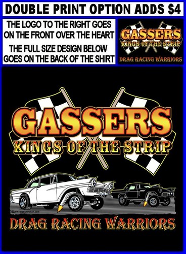 1957 Old School Gasser King of the Street & Strip Drag Racing Warrior T-shirt 10 - Picture 3 of 24
