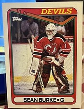 1990-91 Topps #140 Sean Burke New Jersey Devils NHL Hockey 🥅  Card