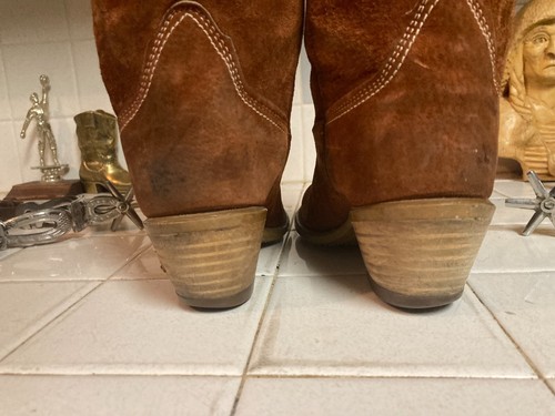 Wolverine 1974 Red Suede Cowboy Boot Women’s Sz 7.5 M Made in USA - Picture 18 of 23